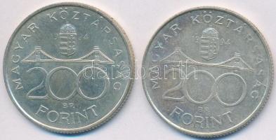 1994. 200Ft Ag "Deák" (2x) T:2,2-