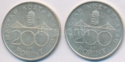 1994. 200Ft Ag "Deák" (2x) T:2,2-