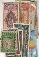 Kis hagyaték tétel bankjegyek 53db egész világ, régi és új T:sok I,II,III