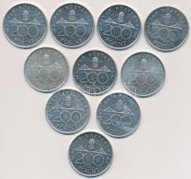 1994. 200Ft Ag "Deák" (10x) T:2,2-