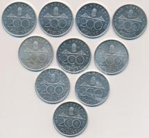 1994. 200Ft Ag "Deák" (10x) T:2,2-