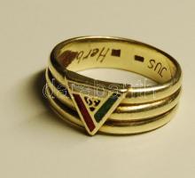 Szabadkőműves aranygyűrű 14K 10g