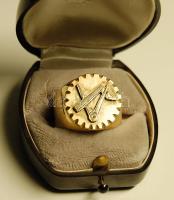 Szabadkőműves aranygyűrű 18K 23g, ajándék díszdobozban