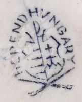 Herendi porcelán gésa, kézzel festett, hibátlan, jelzett, m: 12 cm