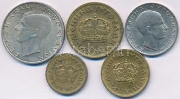 Jugoszlávia 1938. 50p + 1D + 2D + 10D + 20D Ag "II. Péter" T:2
Yugoslavia 1938. 50 Para + ...