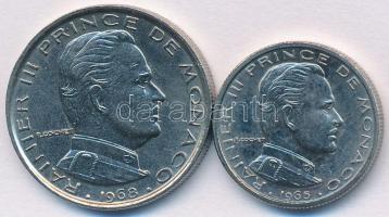 Monaco 1965. 1/2Fr Ni + 1968. 1Fr Ni "III. Rainier" T:2
Monaco 1965. 1/2 Franc Ni + 1968. ...