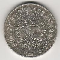 Ausztria 1907. 5K Ag T:2/2-