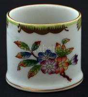 Herendi Viktória mintás fogpiszkálótartó, kézzel festett, hibátlan, jelzett, 5x6x3 cm