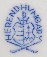 Herendi Viktória mintás fogpiszkálótartó, kézzel festett, hibátlan, jelzett, 5x6x3 cm