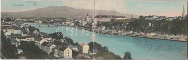 1905 Linz-Urfahr, Verlag von Johann Brunthaler,  panoramacard (fl)