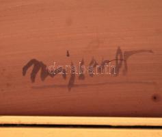 Mizser Pál (1941-): Apály. Olaj, farost, jelzett, 60×80 cm