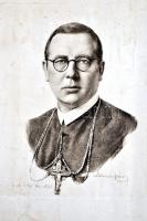 Olvashatatlan jelzéssel: Endrédy Vendel ciszterci apát mellképe. Rézkarc. Jelzett. 30x40 cm