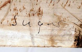 Olvashatatlan jelzéssel: Apály. Olaj, farost, 60×80 cm