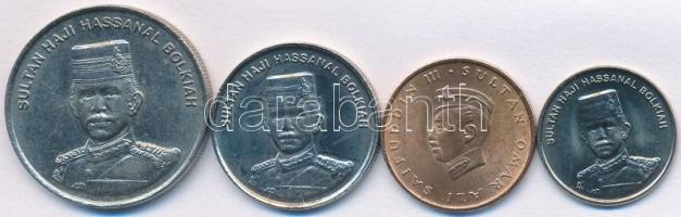 Brunei 1967. 1S Br "III. Omar Ali Saifuddin" + 1994. 5S Cu-Ni "Hassanal Bolkiah"...