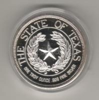 USA 1987. 1Troy Unze Ag "Texas" díszdobozban, tanúsítvánnyal T:PP