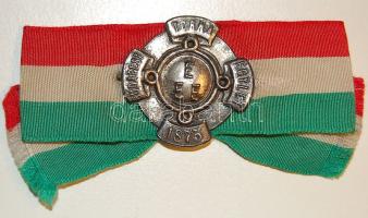 1875. "Budapesti Torna Egylet" kitűző szalaggal T:2