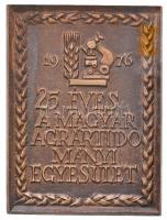 1976. "25 éves a Magyar Agrártudományi Egyesület" Br emlékplakett (94x69mm) T:2