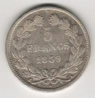 Franciaország 1839. 5Fr Ag "Lajos Fülöp" T:2/2-