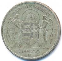 1930. 5P Ag "Horthy jobbra" T:3
Adamo P8