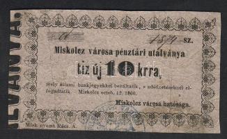 Miskolc 1860. 10kr T:II