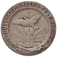 Vanczák Ferenc ~1930. "Columbia Postagalamb S.E. Útban az Igazság Felé" ezüstözött Br  plakett (75mm) T:2- ph.