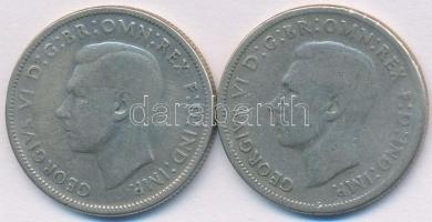 Ausztrália 1946. 1Fl Ag "VI. György" (2x) T:2-,3
Australia 1946. 1 Florin Ag "George ...