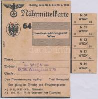 Ausztria / Bécs 1944. Élelmiszerjegy T:III Austria / Vienna 1944. "Nährmittelkarte Landesernährungsamt Wien" C:F