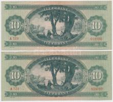 1949. 10Ft (2x) sorszámkövetők T:II