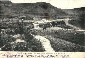 Kislovodsk, Olkhovka river, gorge, and waterfall (cut)