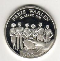 1989. "1990-Szabad választások/német" Ag 8,5g tanúsítvánnyal T:PP