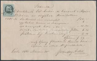 1861 Pest, Gerenday Antal az első orsz. szabadalmazott márványművek gyárának díszes fejléces számláj...