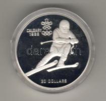 Kanada 1985. 20$ Ag "Calgary-olimpia 1988" T:PP