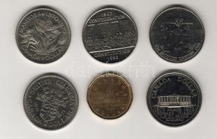 Kanada 1974-89. 1$ 5 klf emlékpénz + 1 forgalmi pénz T:1