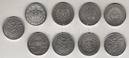 9 klf modern emlékérem világhíres emberekről T:BU