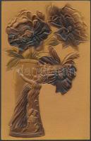 Embossed floral Art Nouveau postcard (Rb)