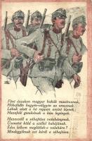 Fönt északon magyar bakák maséroznak... / Hungarian soldiers, WWI military propaganda (Rb)