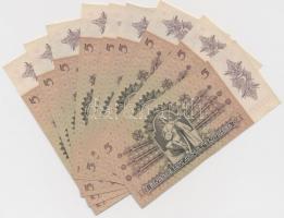 1939. 5P (9x) egymás utáni és egymáshoz közeli sorszámokkal T:I,I- hajtatlanok, sarokkopás