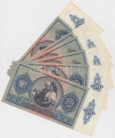 1941. 20P (6x) sorszámkövetők T:I,I- hajtatlanok, apró sarokkopás