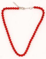 Korall gyöngysor, h: 40 cm / Coral necklet