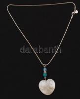 Ezüst(Ag) nyaklánc kagylóhéj medállal, jelzett, 10,1 g /
silver necklace with pendant