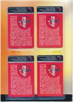 1998 Telefonkártya, Coca-cola, 4db KLF, használt, díszborítóban