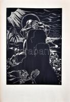 Dallos Hanna (1907-1945): Mi atyánk. Fametszet sorozat (10db), papír, jelzett a dúcon, 28x40 cm (bor...