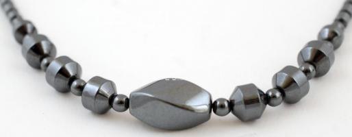 Hematit nyaklánc (50cm) és karkötő (16cm) szett