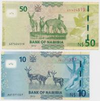 Namíbia 2012. 50$ + 2013. 10$ T:III,II
Namibia 2012. 50 Dollars + 2013. 10 Dollars C:F,XF