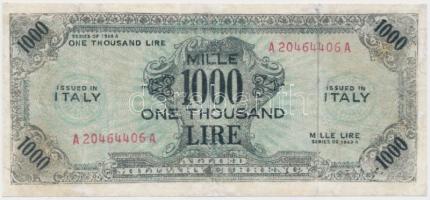 Olaszország/nemzetközi megszállás 1943. 1000L T:restaurált Italy/Allied Military Currency 1943. 1000 Lire C:restored