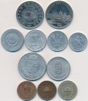 1893KB 2f Br + 1939BP 2f Br + 1915KB 10f alpakka + 1941. 1P Al + 2P Al + 1968. 1Ft Al ütésnyom + 197...