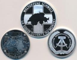 3db klf bankjegyekkel kapcsolatos emlékérem, közte NDK DN "Az NDK bankjegyei / Német Demokratikus Köztársaság 1949-1989" fém emlékérem (40mm) T:PP ujjlenyomat 3pcs of different commemorative coins concerning banknotes, including GDR ND "Banknoten der DDR / Deutsche Demokratische Republik 1949-1989" metal commemorative coin (40mm) C:PP fingerprint