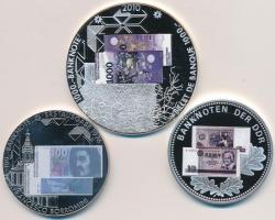 3db klf bankjegyekkel kapcsolatos emlékérem, közte NDK DN "Az NDK bankjegyei / Német Demokratik...