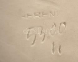 Herendi fehér mázas porcelán fekvő kutya, jelzett (mélynyomás), hibátlan, m:18 cm, h:29,5 cm