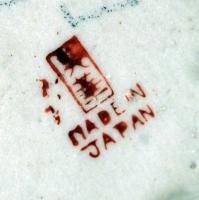 Japán nő, kézzel festett porcelán figura, hibátlan, jelzett, m: 23 cm